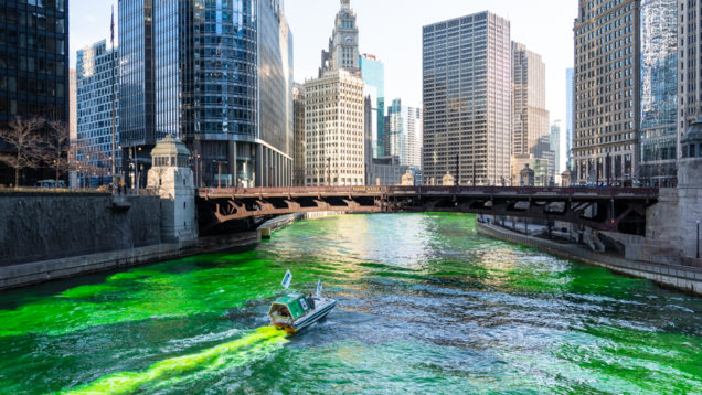 St. Patricks Day Chicago River Dyeing-2